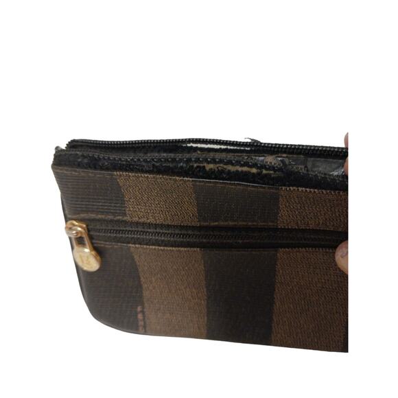 Fendi PEQUIN Zip Coin Case Business Card Case Zipper Damage Useable Clean Auth - Picture 11 of 16